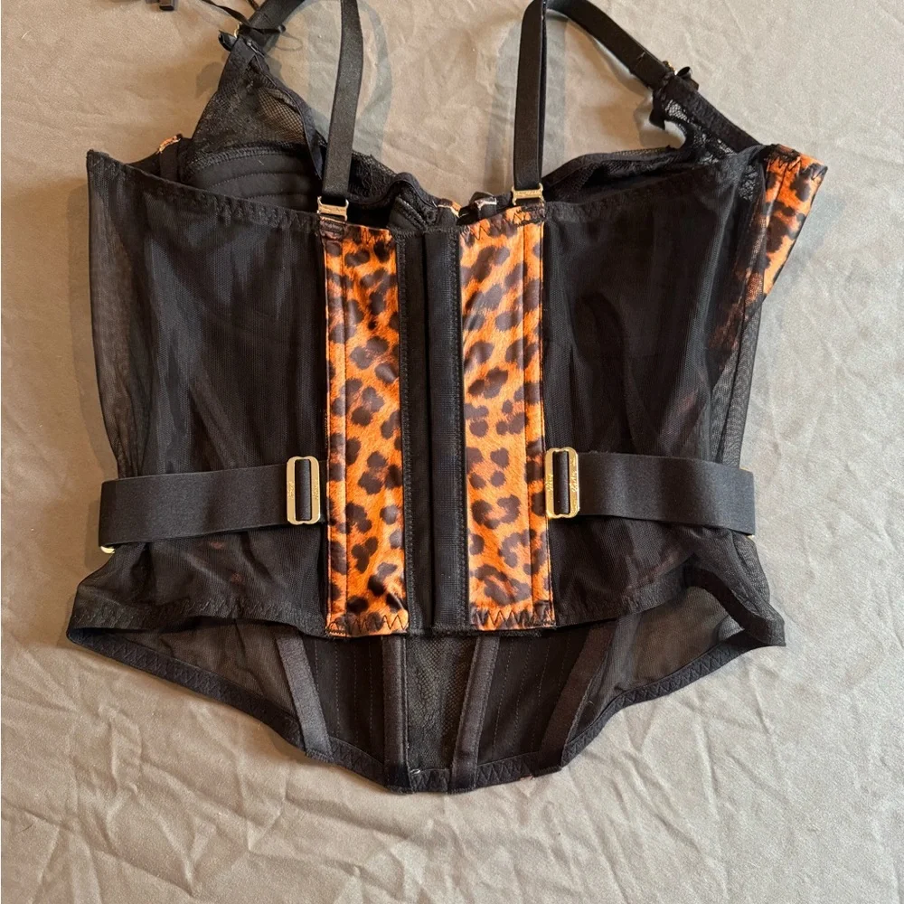 Honey‎ Birdette Bustier Marilyn Leopard Size 36D Brand New With Tags!
